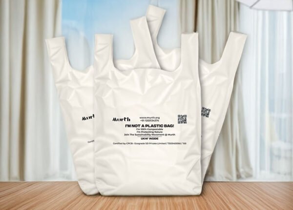 Biodegradable and compostable Carry Bags(W - Cut)